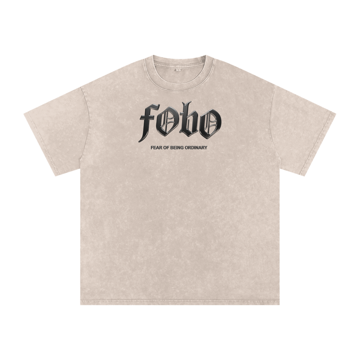 Snow Washed Oversized Cotton T-Shirt