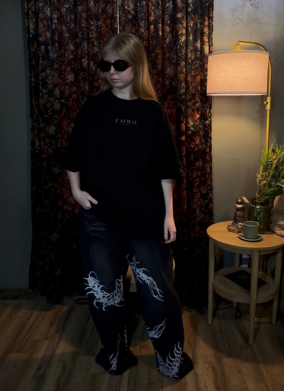 FOBO-Branded heavyweight oversized shirt
